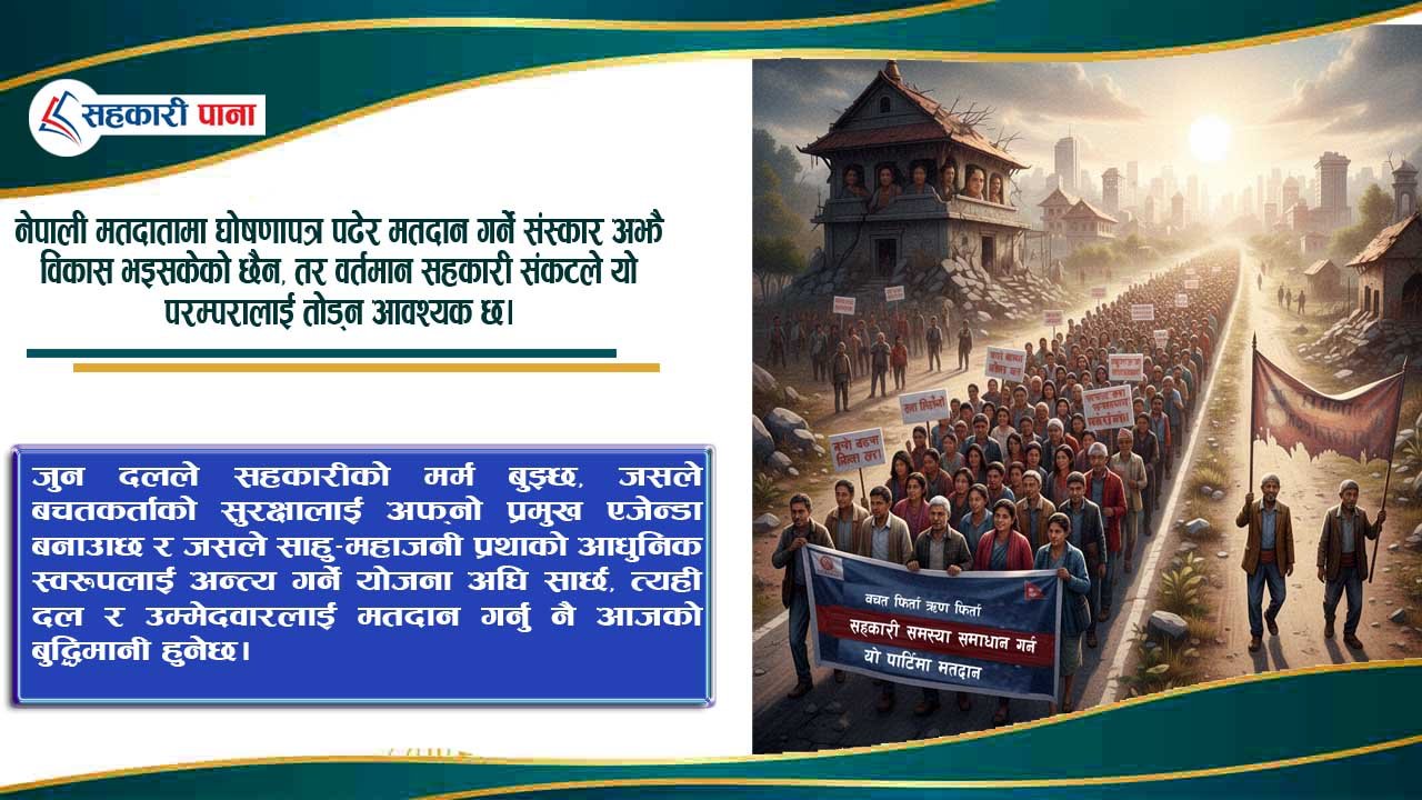 सहकारी संकट र आगामी निर्वाचन: घोषणापत्रमा खोजिनुपर्ने समाधान