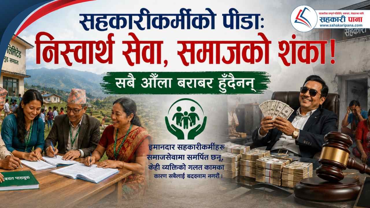 सहकारीकर्मीको पीडा: निस्वार्थ सेवा, समाजको शंका!